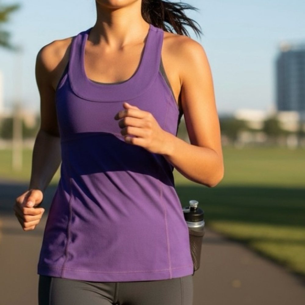Lululemon Women's 6 Vibrant Purple Power Y Racerback Tank Top Pilates Aesthetic